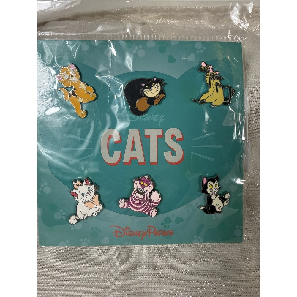 Cats 6 Starter Pin Set Disney Parks Trading Pins Brand New On Original Card
